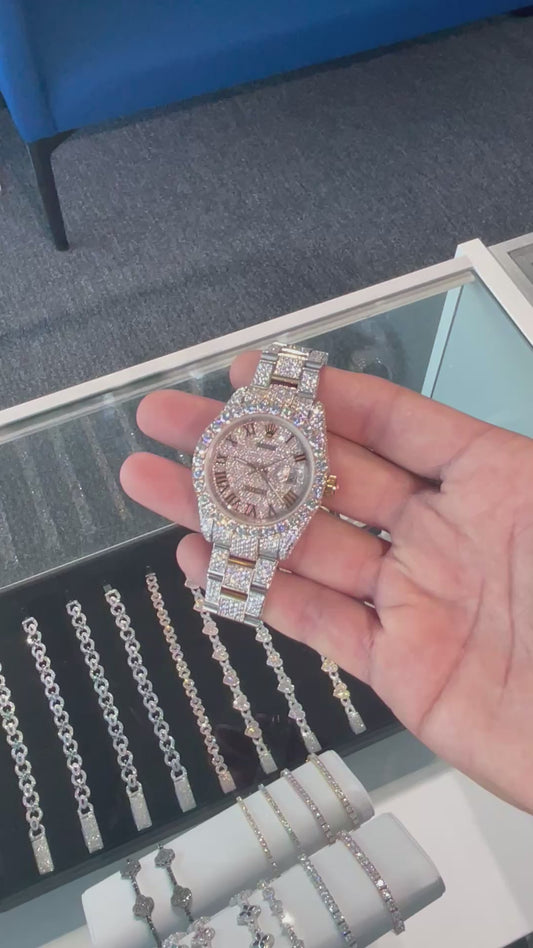 VVS RISE/WHITE CUSTOM WATCH 41MM (Highest Quality)